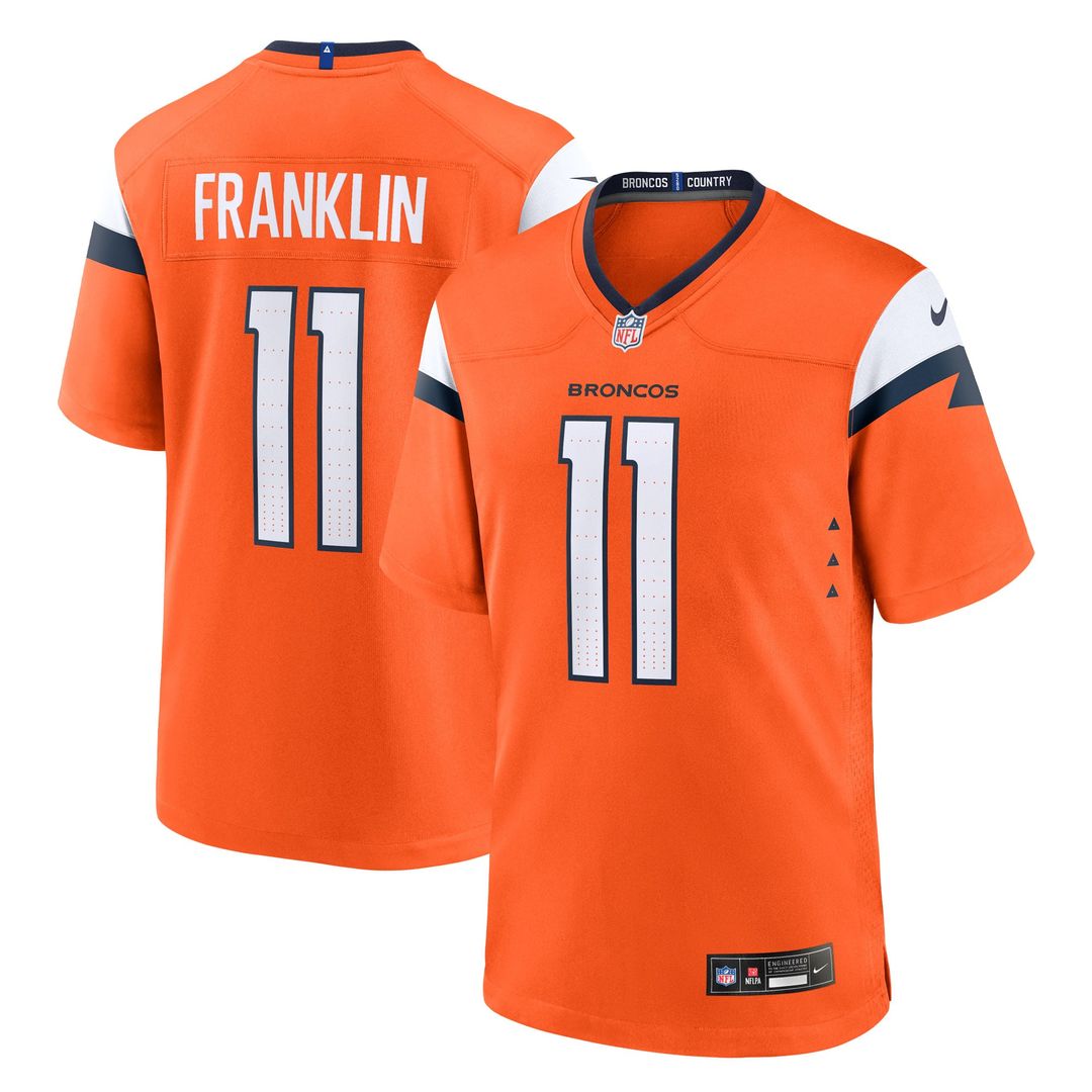 Denver Broncos Troy Franklin Nike Orange Game Jersey product image 1
