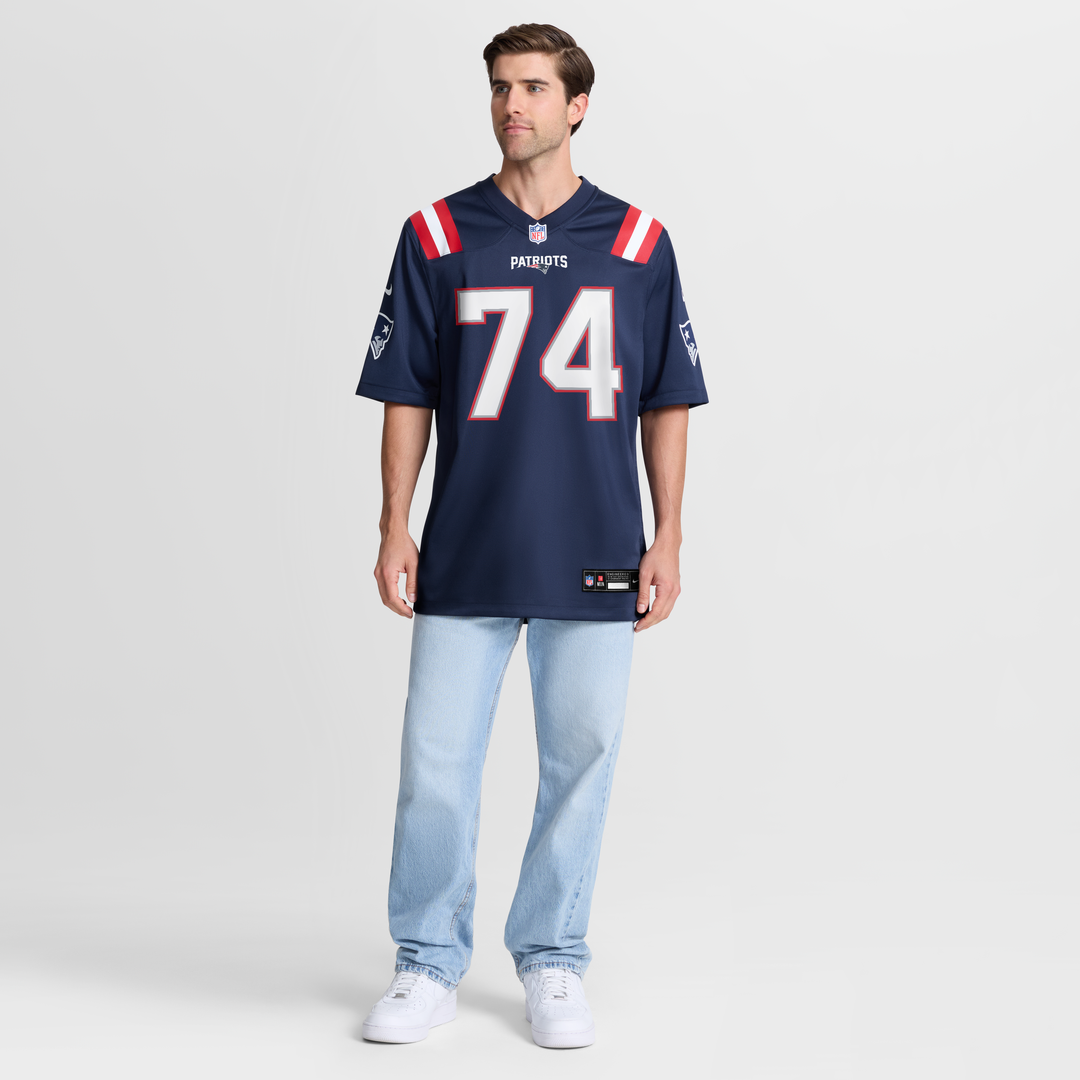 New England Patriots Caleb Lomu Nike Navy Game Jersey product image 2