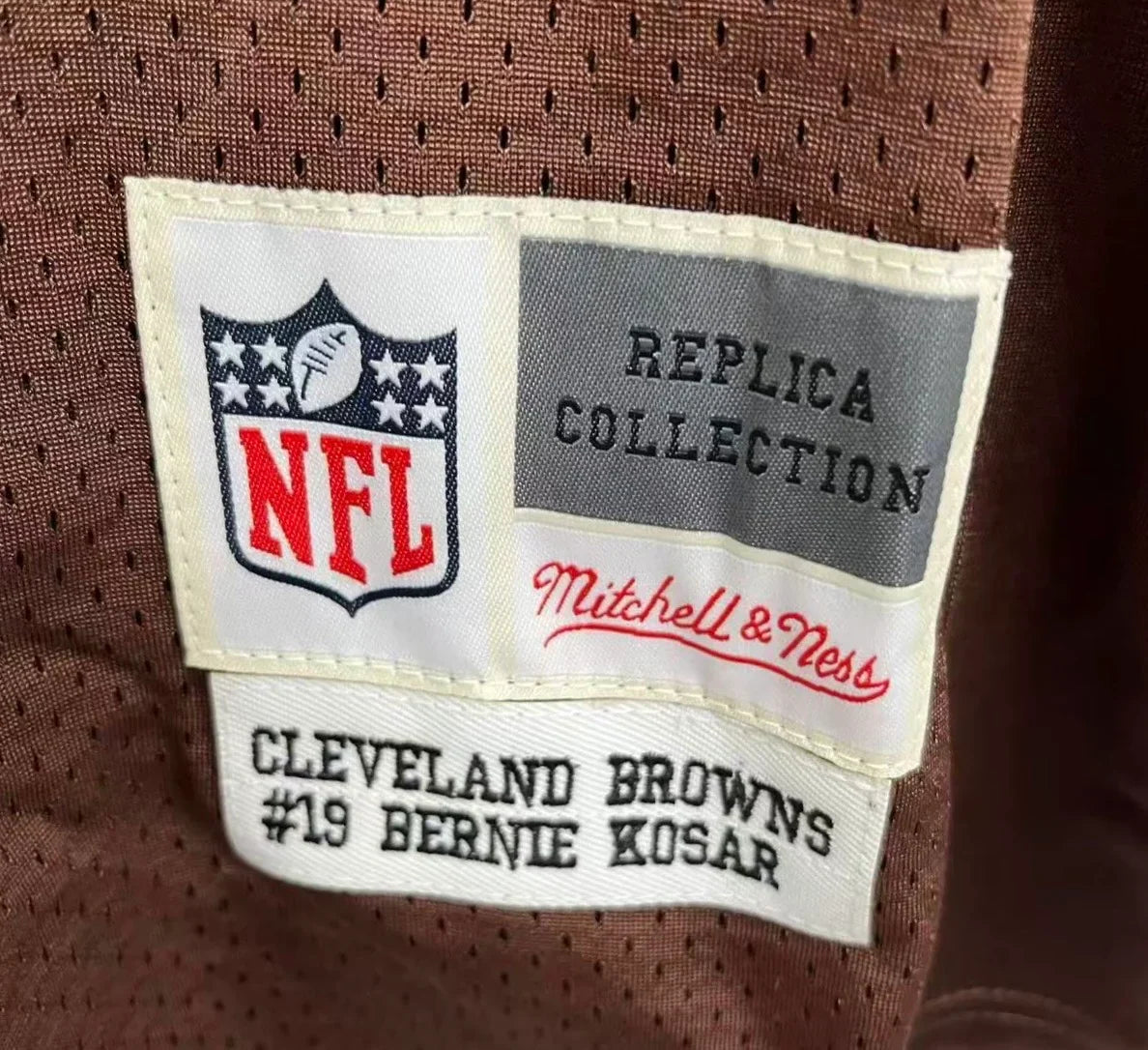 Bernie Kosar Cleveland Browns Official NFL Jersey Mitchell & Ness product image 3, provided for visual reference and product