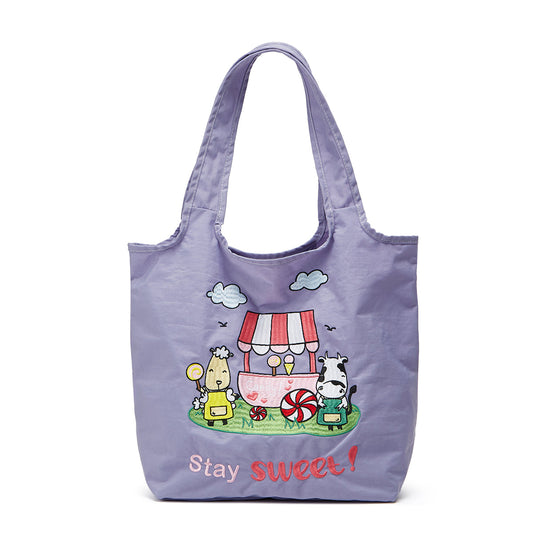 Moo Moo Kow Shopping Bag 001 Lavender - Small