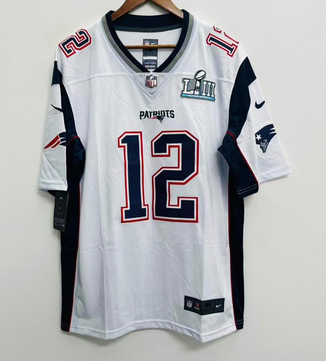 Tom Brady New England Patriots YOUTH KIDS Official Nike Super Bowl Jersey product image 2, provided for visual reference and