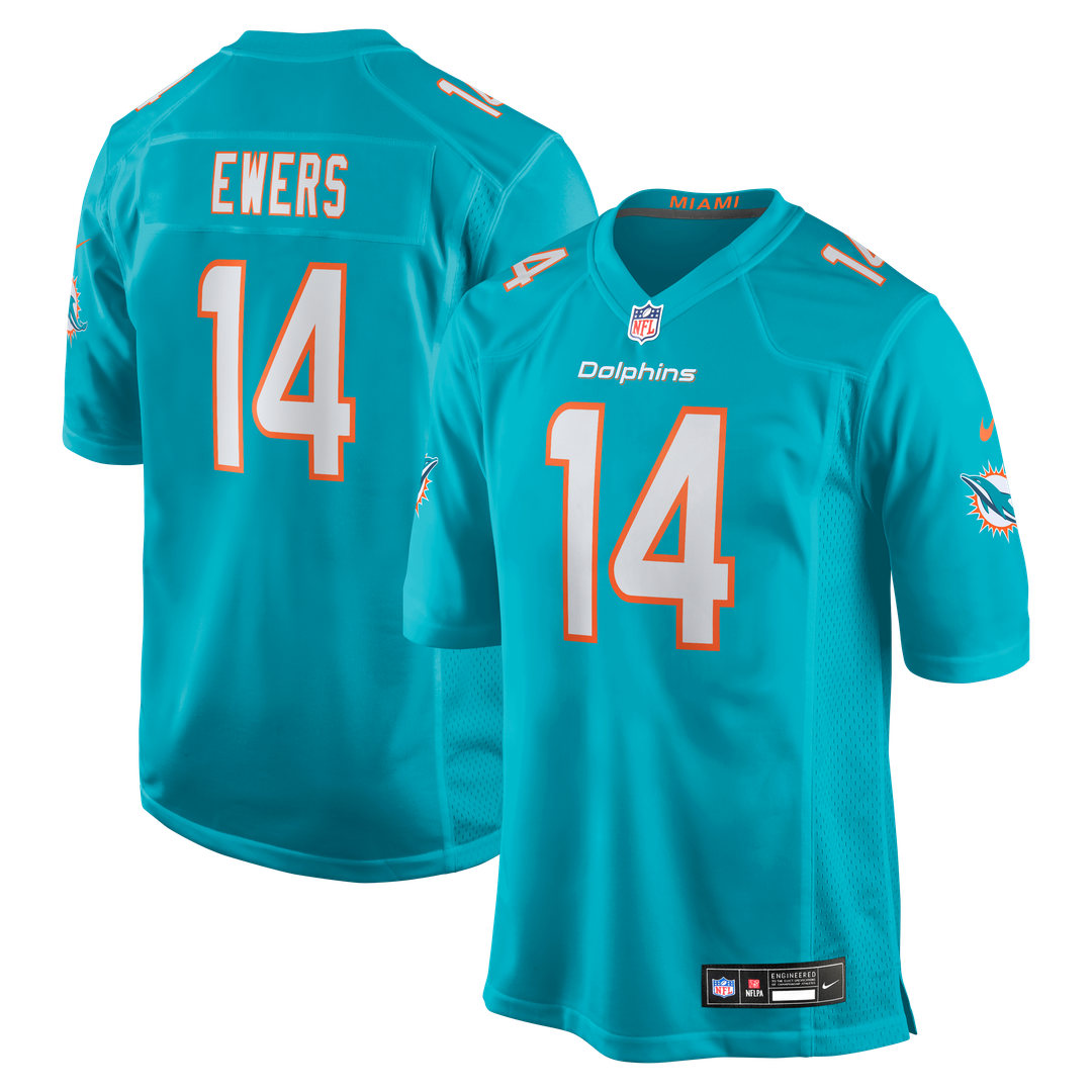 Miami Dolphins Quinn Ewers Nike Aqua Game Jersey product image 1