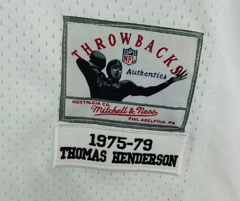 Thomas Hollywood Henderson Dallas Cowboys Official NFL Custom Mitchell & Ness Jersey white product image 3, provided for