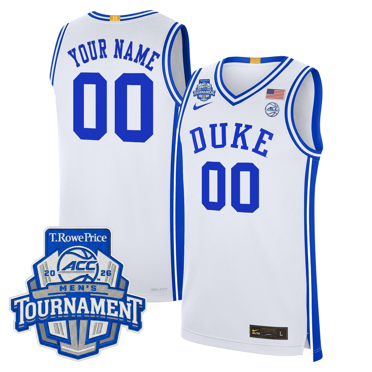 Duke Blue Devils 2026 ACC Conference Tournament Champions Custom Basketball Jersey - All Stitched product image 2, provided