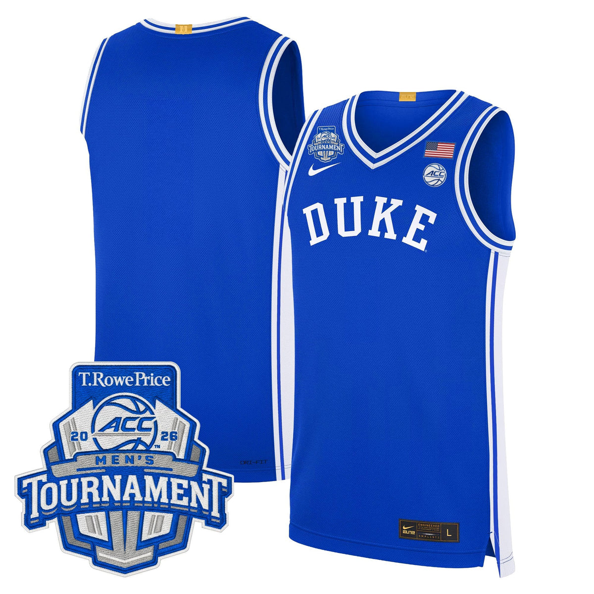 Duke Blue Devils 2026 ACC Conference Tournament Champions Basketball Jersey - All Stitched for Men product image 18,