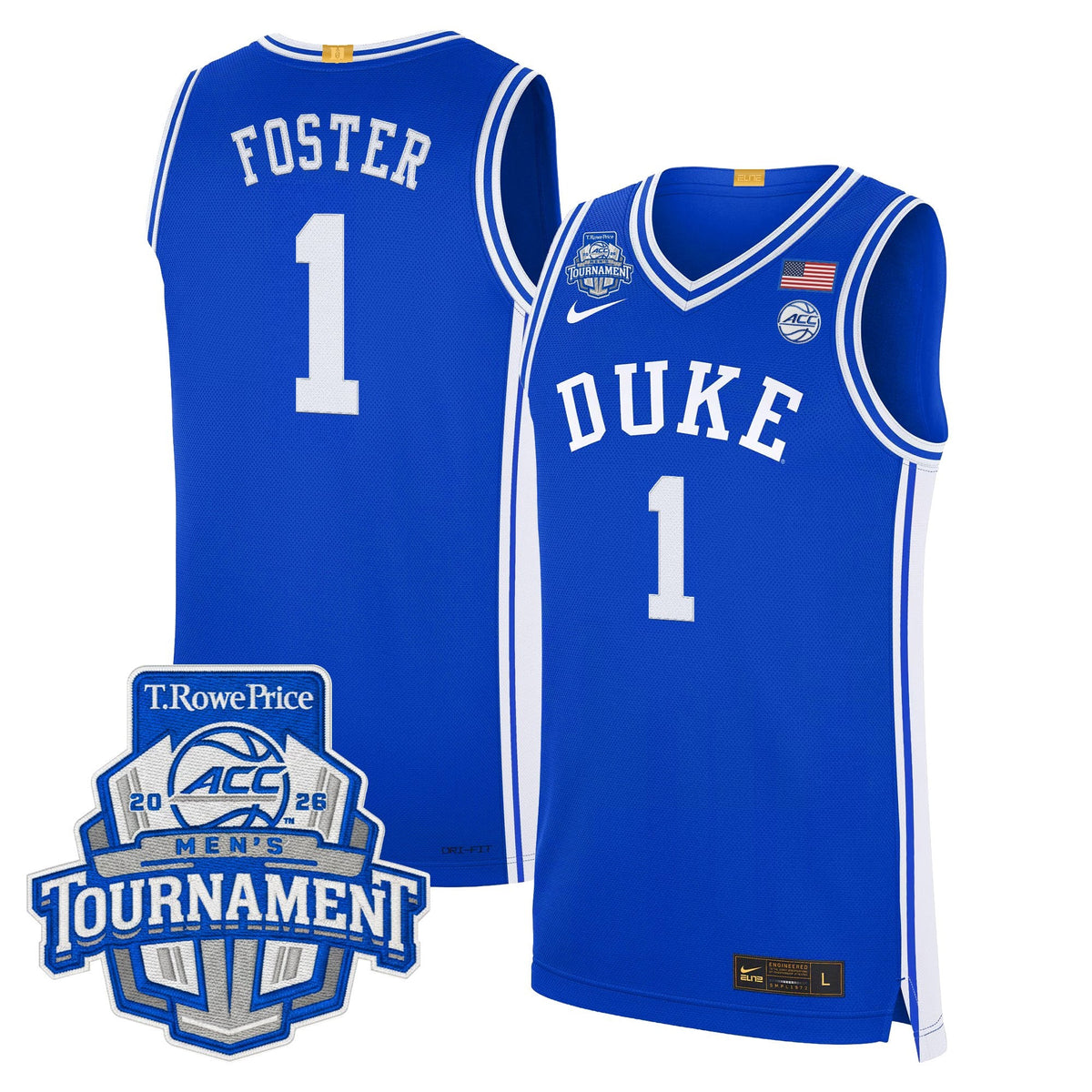 Duke Blue Devils 2026 ACC Conference Tournament Champions Basketball Jersey - All Stitched for Men product image 3, provided