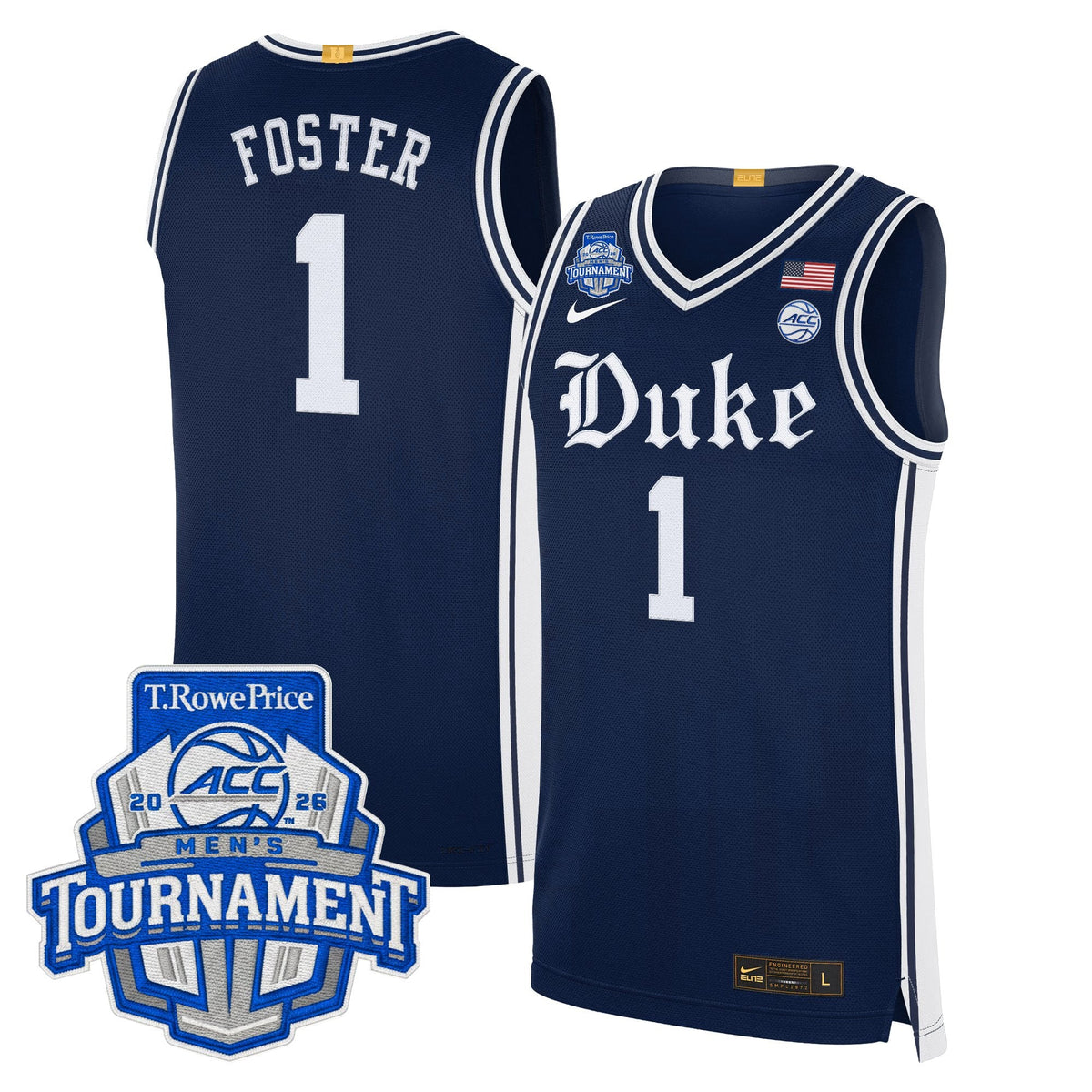 Duke Blue Devils 2026 ACC Conference Tournament Champions Basketball Jersey - All Stitched for Men product image 13,