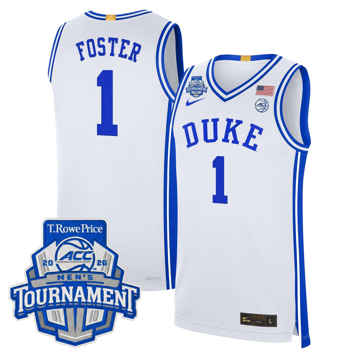 Duke Blue Devils 2026 ACC Conference Tournament Champions Basketball Jersey - All Stitched for Men product image 8, provided