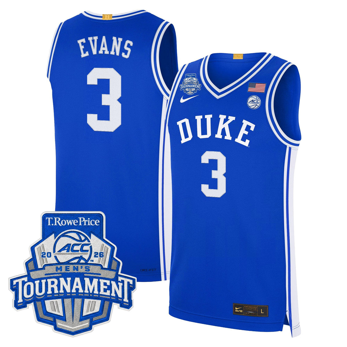 Duke Blue Devils 2026 ACC Conference Tournament Champions Basketball Jersey - All Stitched for Men product image 2, provided