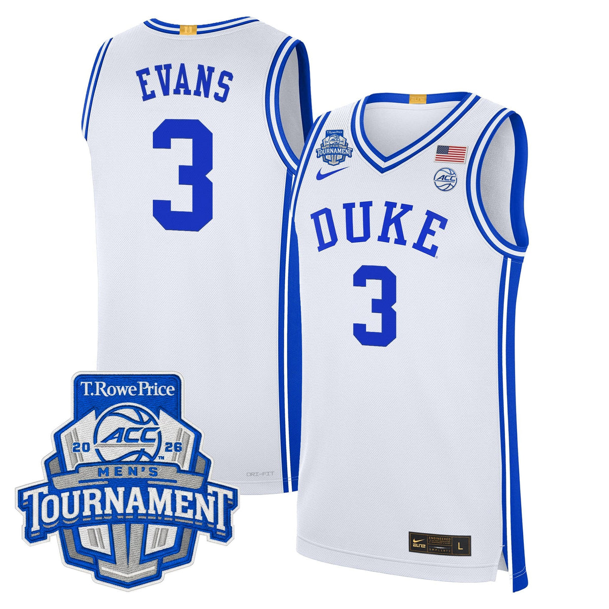 Duke Blue Devils 2026 ACC Conference Tournament Champions Basketball Jersey - All Stitched for Men product image 7, provided