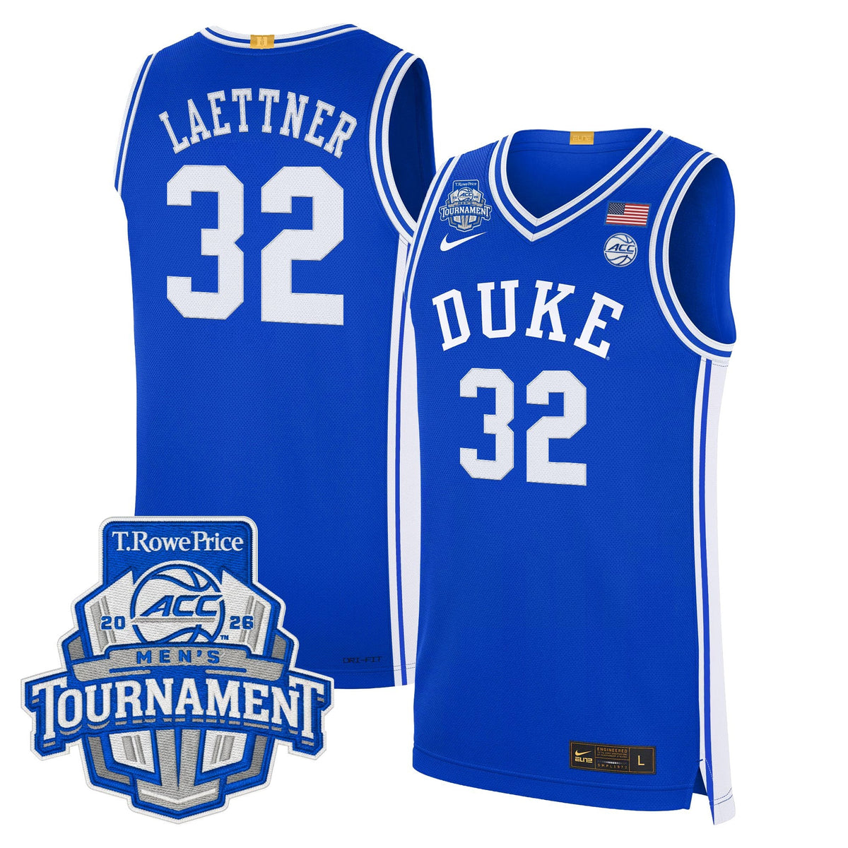 Duke Blue Devils 2026 ACC Conference Tournament Champions Basketball Jersey - All Stitched for Men product image 16,