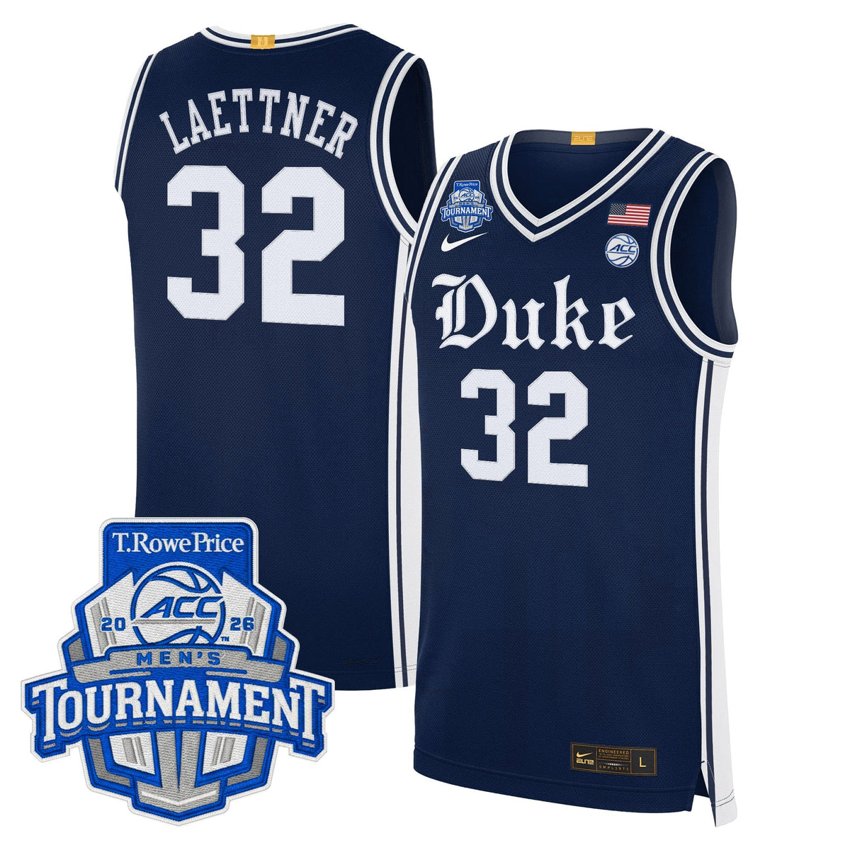 Duke Blue Devils 2026 ACC Conference Tournament Champions Basketball Jersey - All Stitched for Men product image 22,