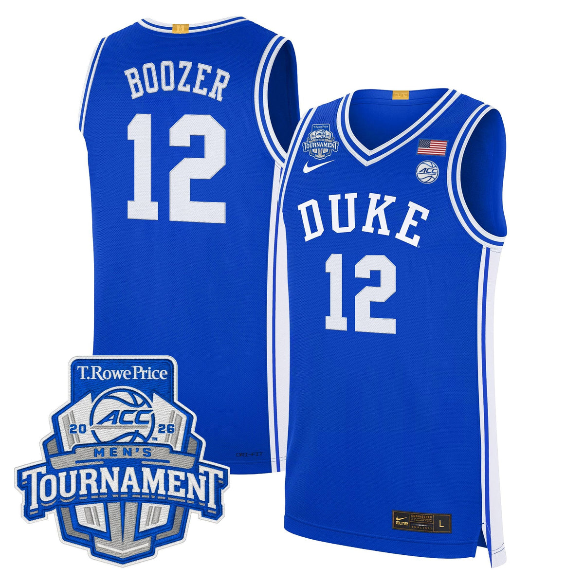 Duke Blue Devils 2026 ACC Conference Tournament Champions Basketball Jersey - All Stitched for Men product image 1, provided