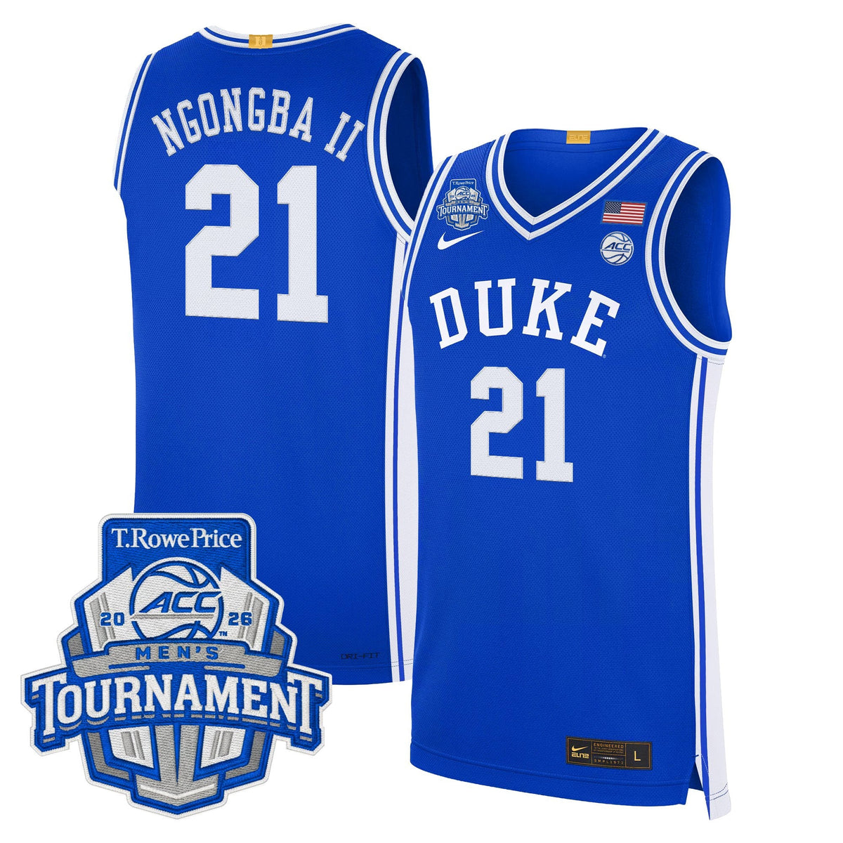 Duke Blue Devils 2026 ACC Conference Tournament Champions Basketball Jersey - All Stitched for Men product image 4, provided