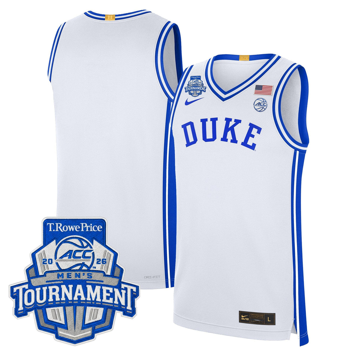 Duke Blue Devils 2026 ACC Conference Tournament Champions Basketball Jersey - All Stitched for Men product image 21,