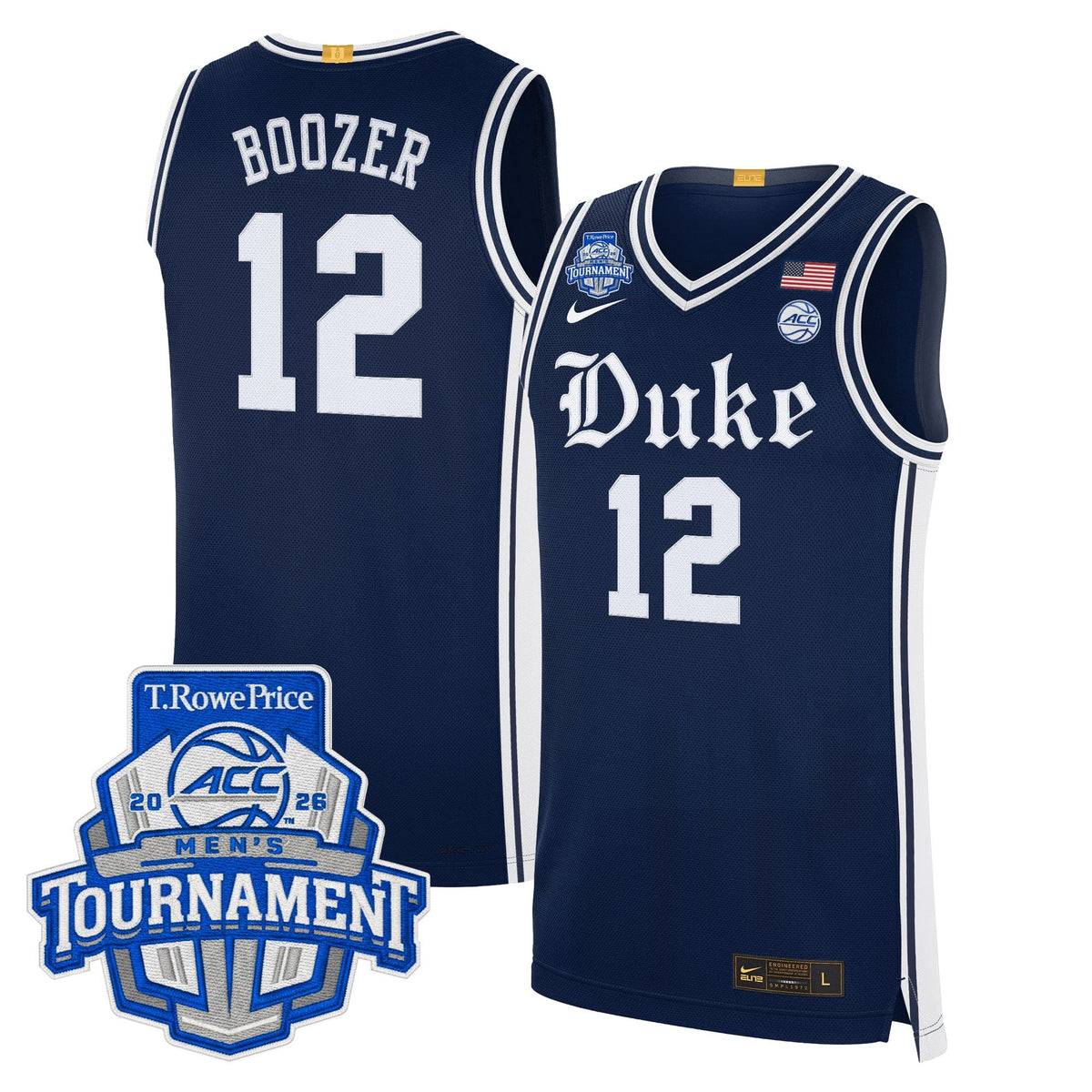 Duke Blue Devils 2026 ACC Conference Tournament Champions Basketball Jersey - All Stitched for Men product image 11,