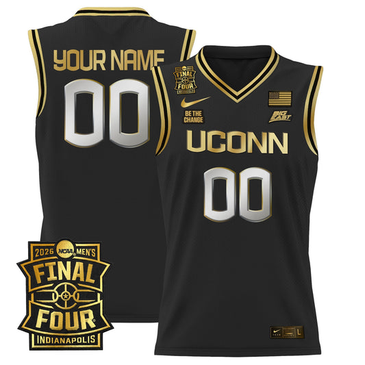UConn Huskies 2026 Final Four Patch Custom Basketball Jersey - All Stitched product image 1, provided for visual reference