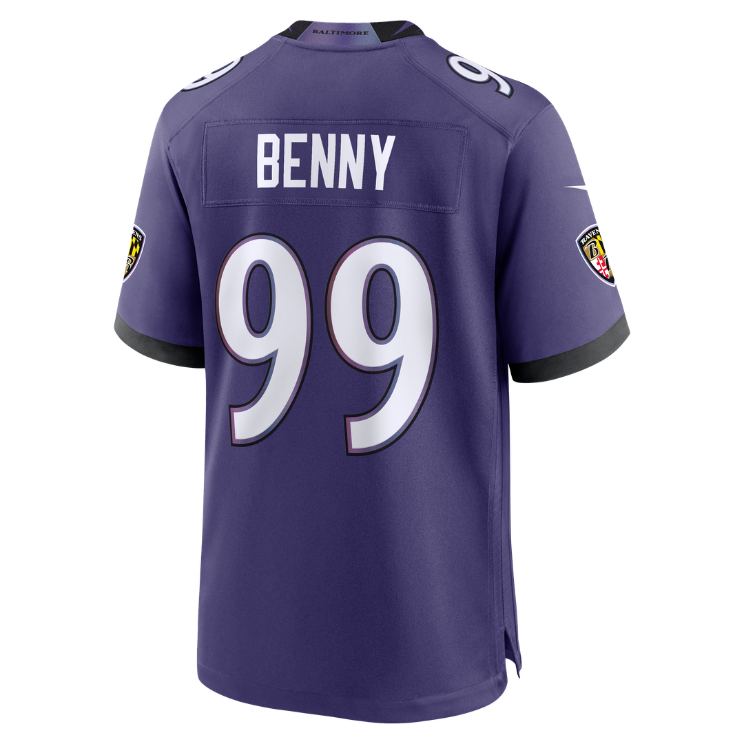 Baltimore Ravens Rayshaun Benny Nike Purple Game Jersey product image 3