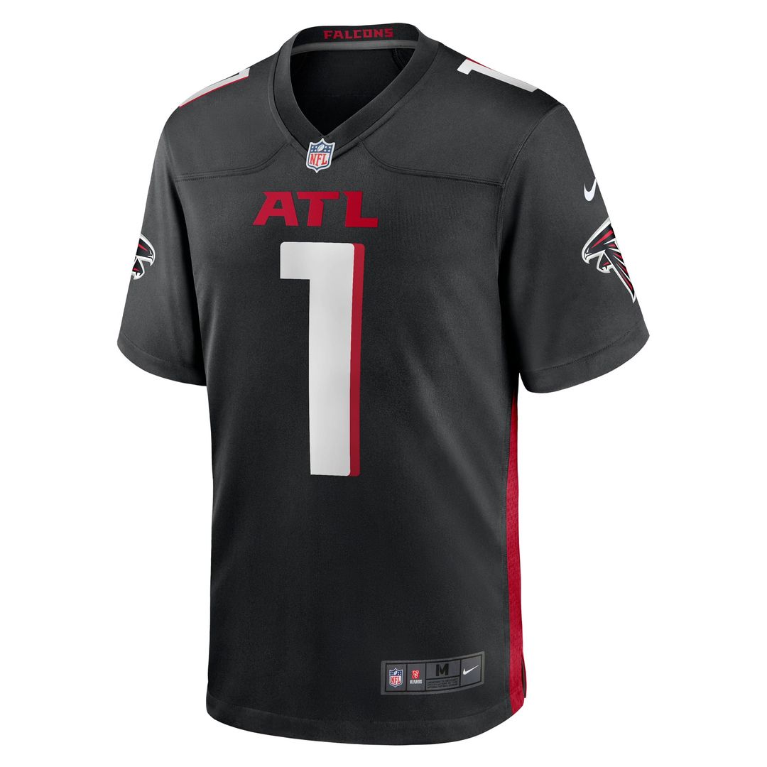 Atlanta Falcons Number 1 Dad Nike Black Game Jersey product image 2