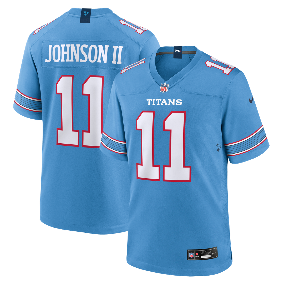Tennessee Titans Jermaine Johnson II Nike Light Blue Game product image 1