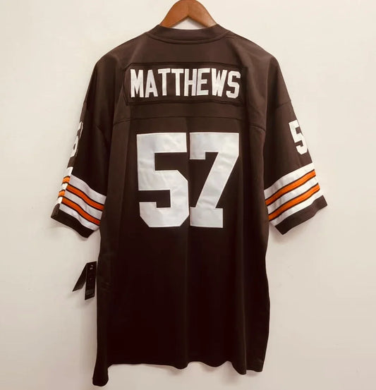 Clay Matthews Cleveland Browns Official NFL Mitchell & Ness Jersey product image 1, provided for visual reference and