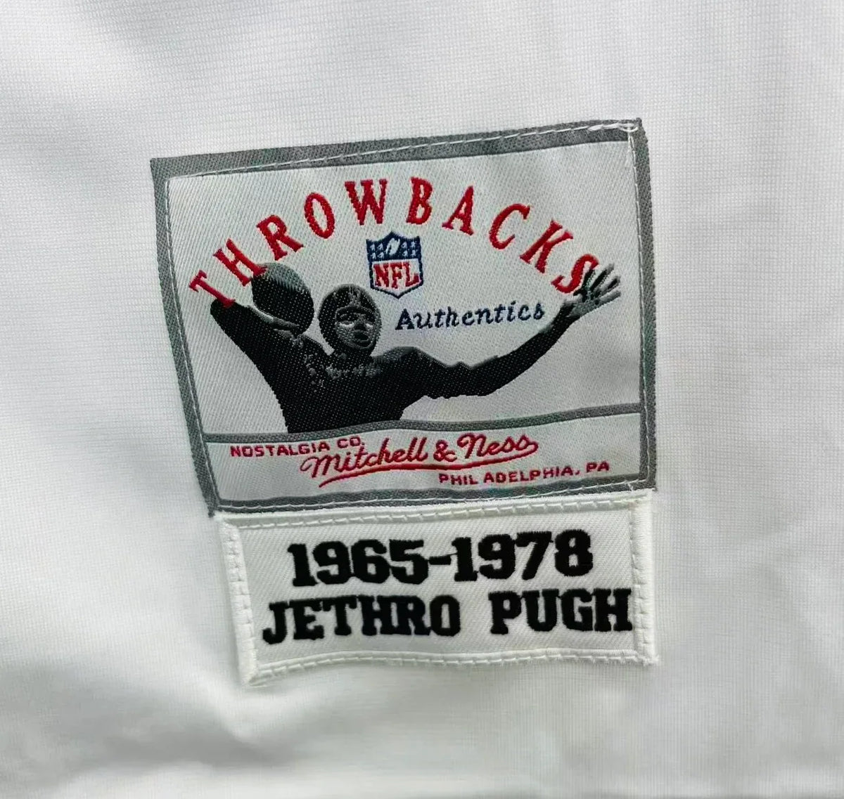 Jethro Pugh Dallas Cowboys Official NFL Jersey white Mitchell & Ness product image 3, provided for visual reference and