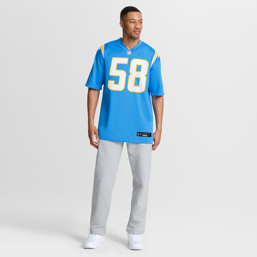 Los Angeles Chargers Tae Crowder Nike Powder Blue Game product image 4