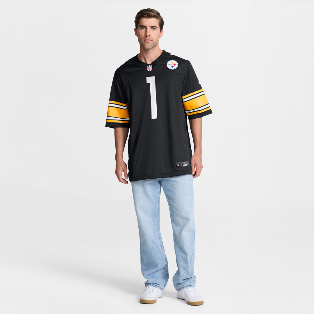 Pittsburgh Steelers Number 1 Groom Nike Black Game Jersey product image 4
