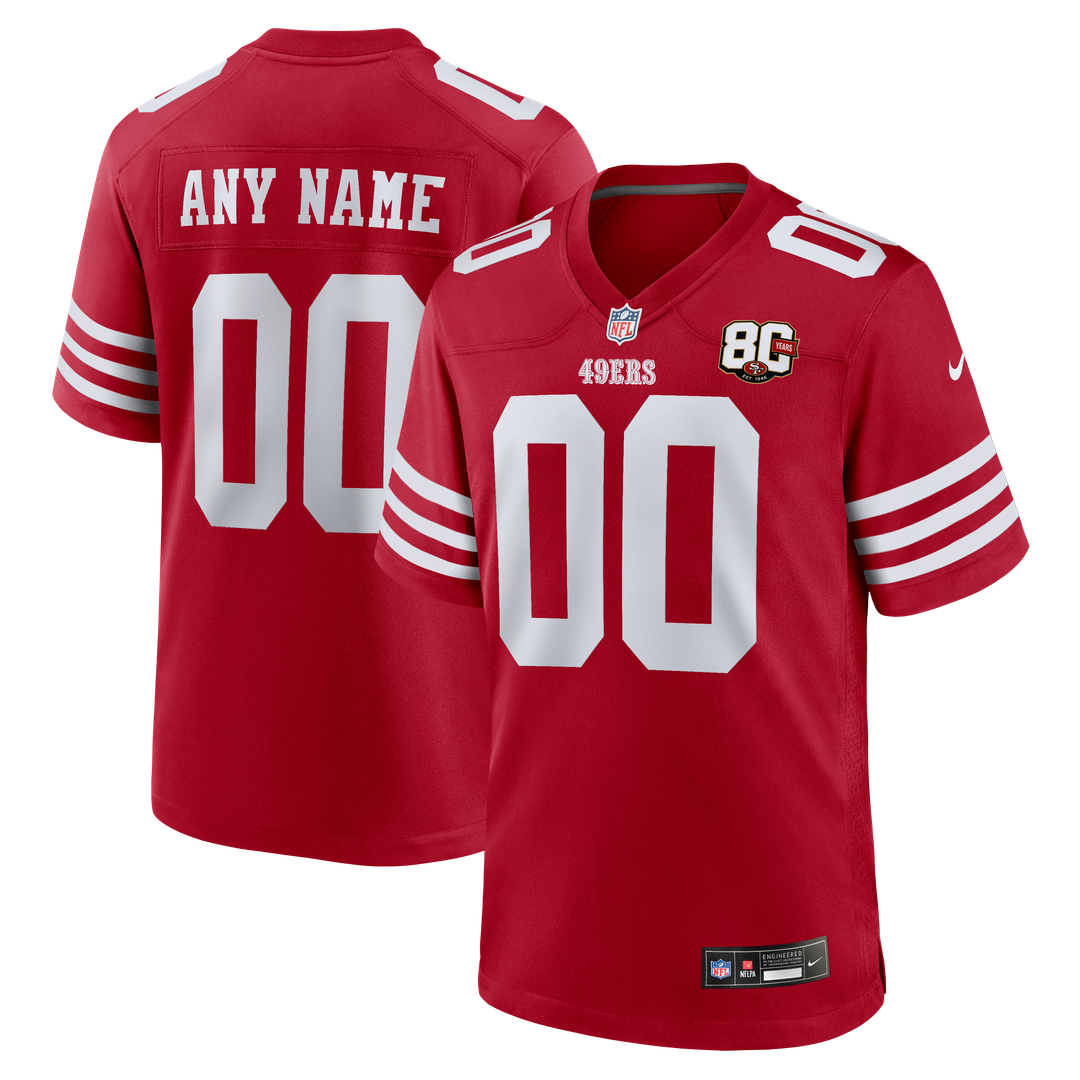 San Francisco 49ers Nike Scarlet 80th Anniversary Custom product image 9