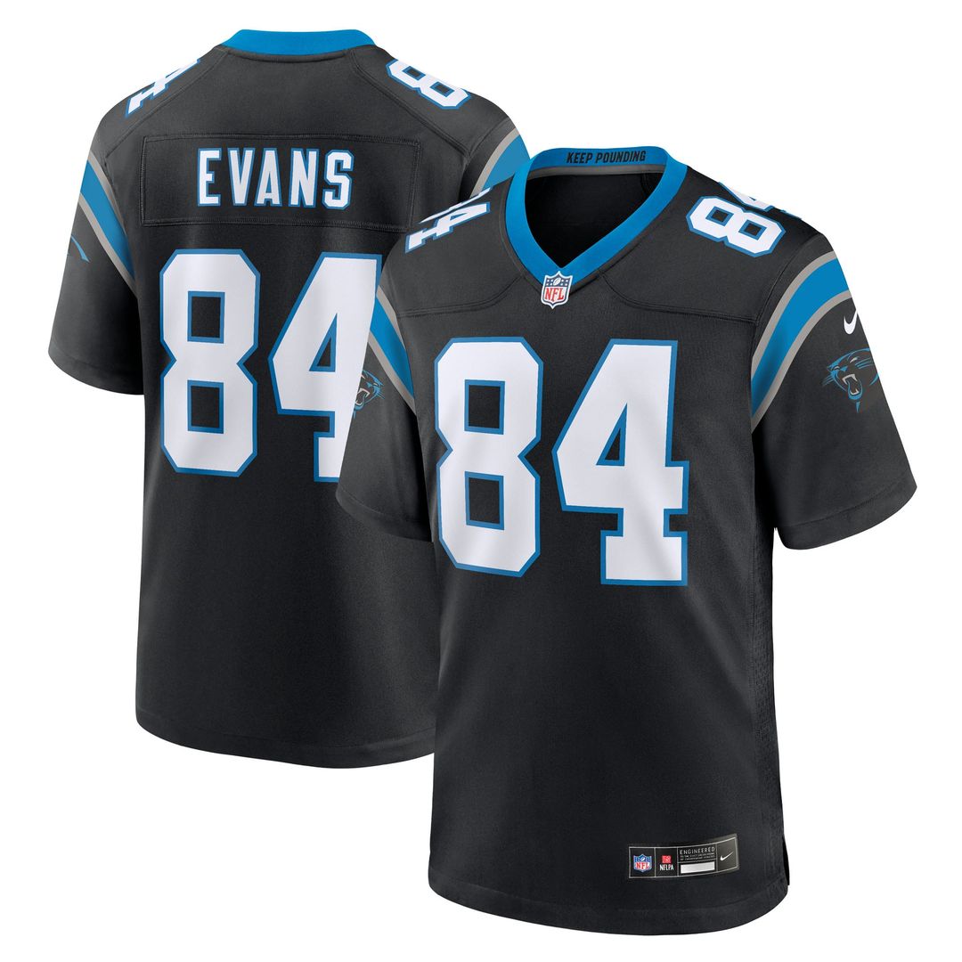 Carolina Panthers Mitchell Evans Nike Black Game Jersey product image 1