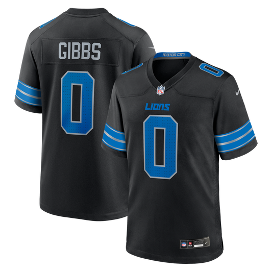 Detroit Lions Jahmyr Gibbs Nike Black 2nd Alternate Game product image 1