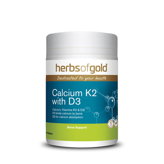 Herbs of Gold Calcium K2 with D3 (90 Tablets)