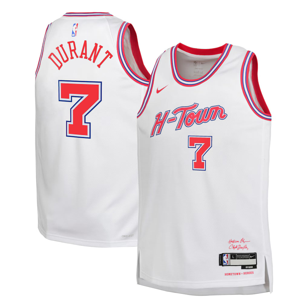 Kevin Durant Houston Rockets Unisex 2025/26 Jersey - White - City Edition product image 1, provided for visual reference and