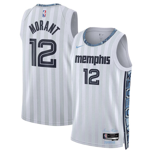 Ja Morant Memphis Grizzlies Unisex 2025/26 Jersey - White - City Edition product image 1, provided for visual reference and