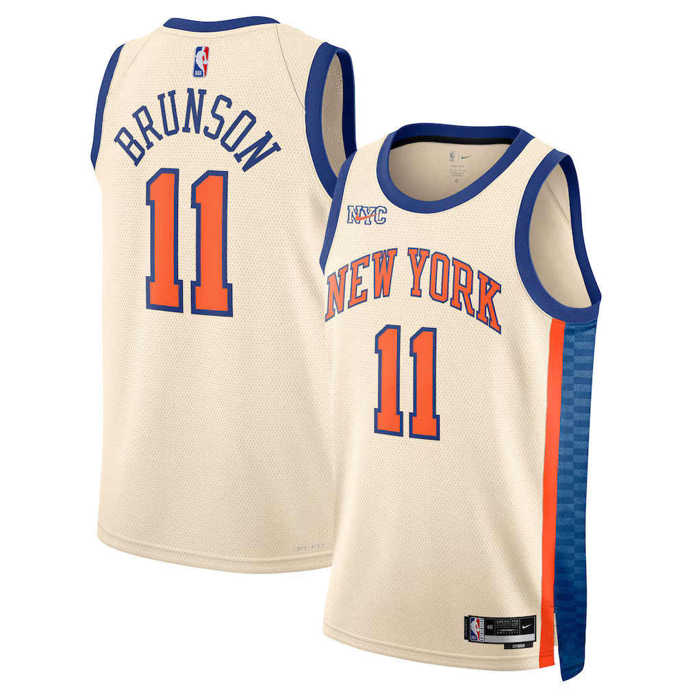 Jalen Brunson New York Knicks Unisex 2025/26 Jersey - Cream - City Edition product image 1, provided for visual reference