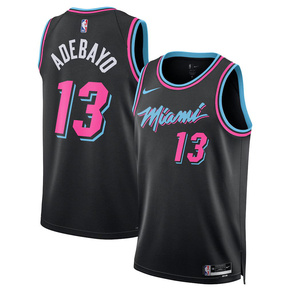 Bam Adebayo Miami Heat Unisex 2025/26 Jersey - Black - City Edition product image 1, provided for visual reference and