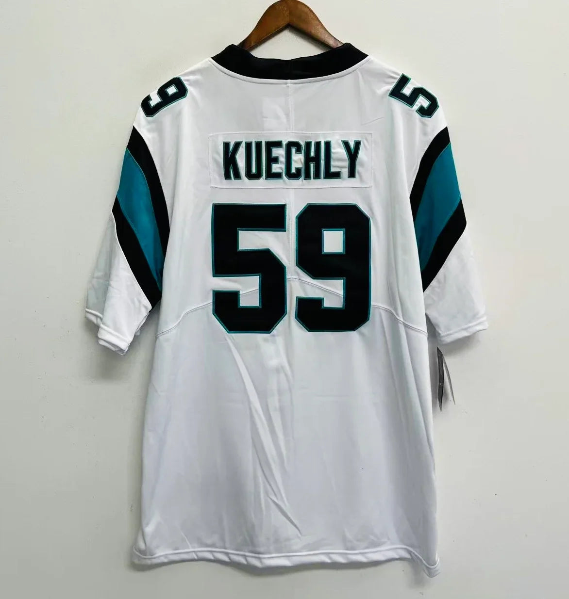 Luke Kuechly Carolina Panthers Official NFL NIKE Jersey White product image 1, provided for visual reference and product