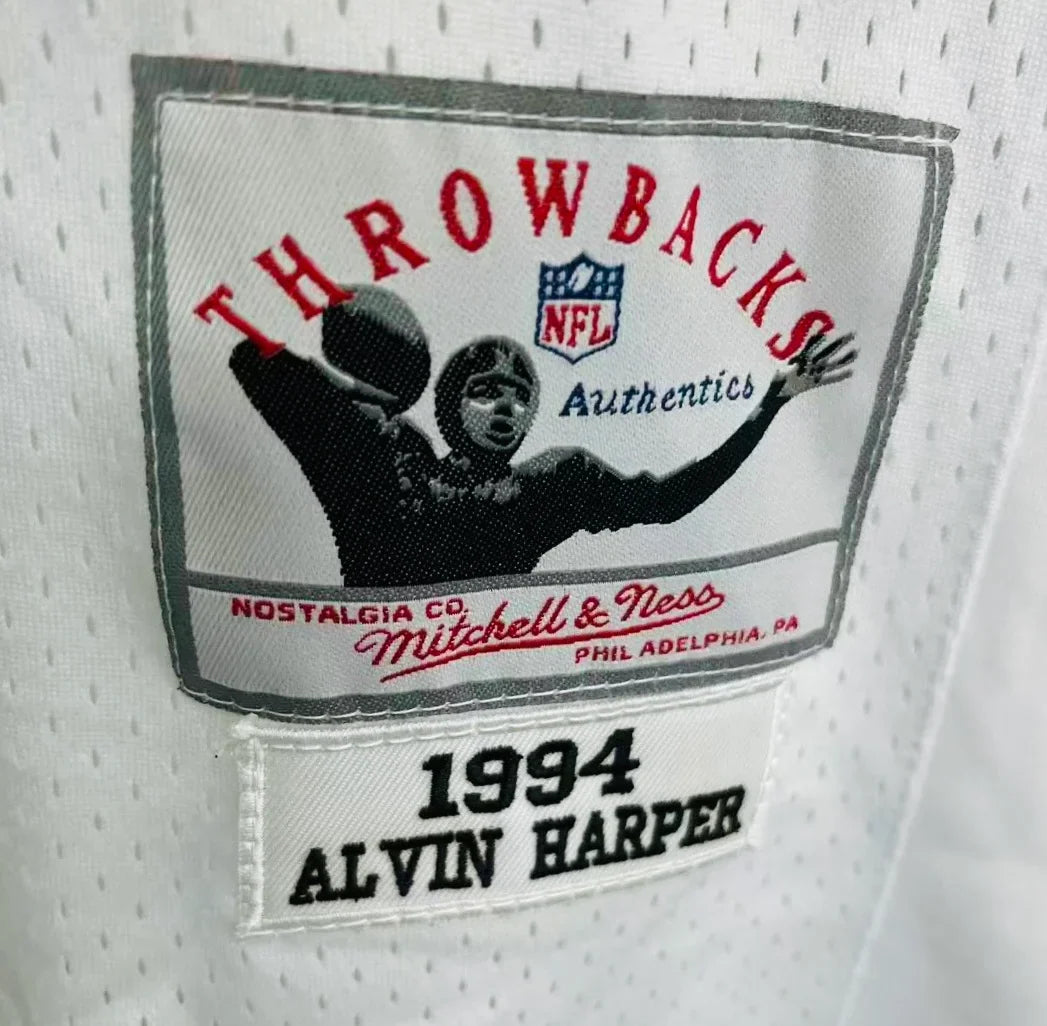 Alvin Harper Dallas Cowboys 1994 Official NFL Jersey white Mitchell & Ness product image 4, provided for visual reference