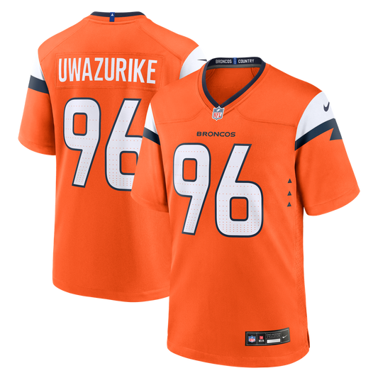 Denver Broncos Eyioma Uwazurike Nike Orange Game Jersey product image 1