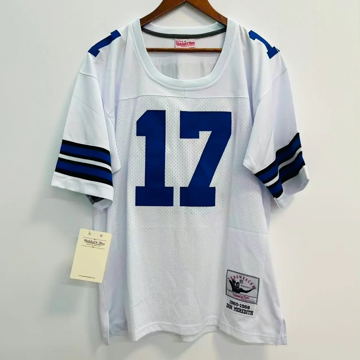 Don Meredith Dallas Cowboys Official NFL Jersey Mitchell & Ness white product image 2, provided for visual reference and