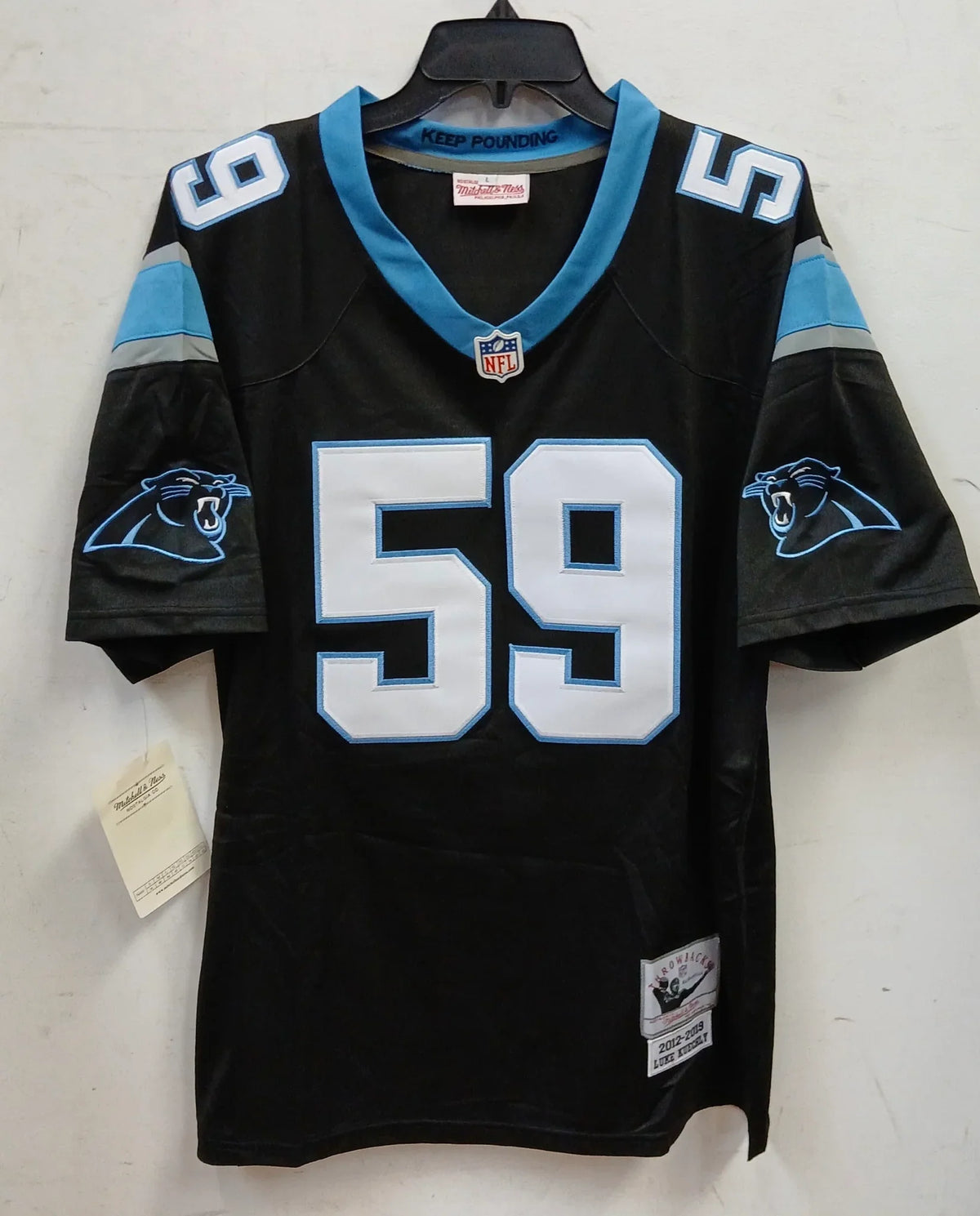Luke Kuechly Carolina Panthers Official NFL Mitchell & Ness Jersey product image 2, provided for visual reference and