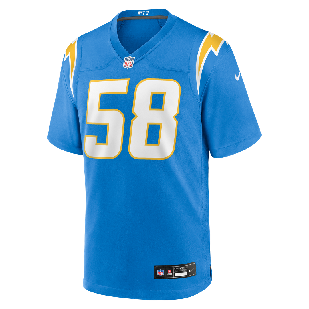 Los Angeles Chargers Tae Crowder Nike Powder Blue Game product image 2