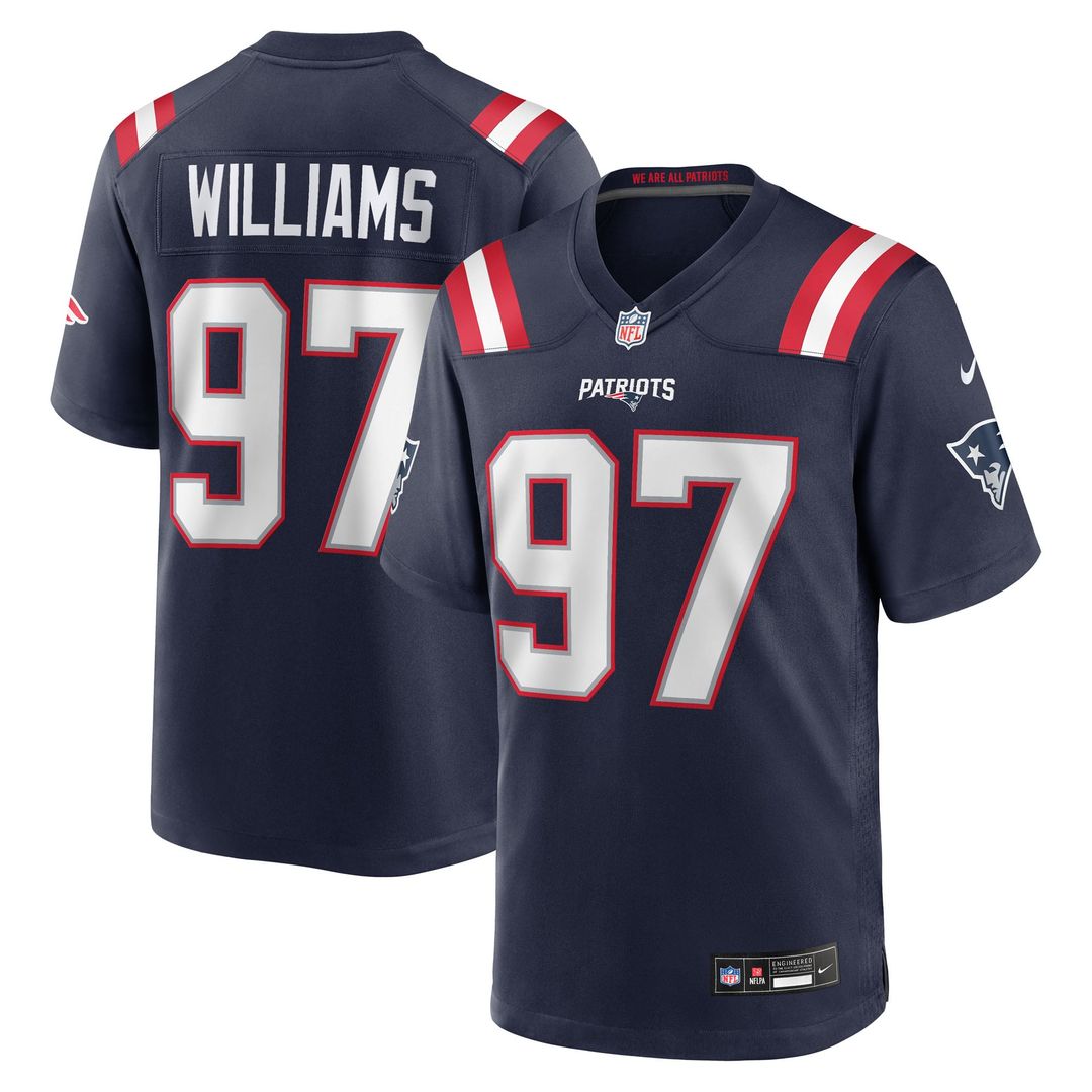 New England Patriots Milton Williams Nike Navy Game Jersey product image 1