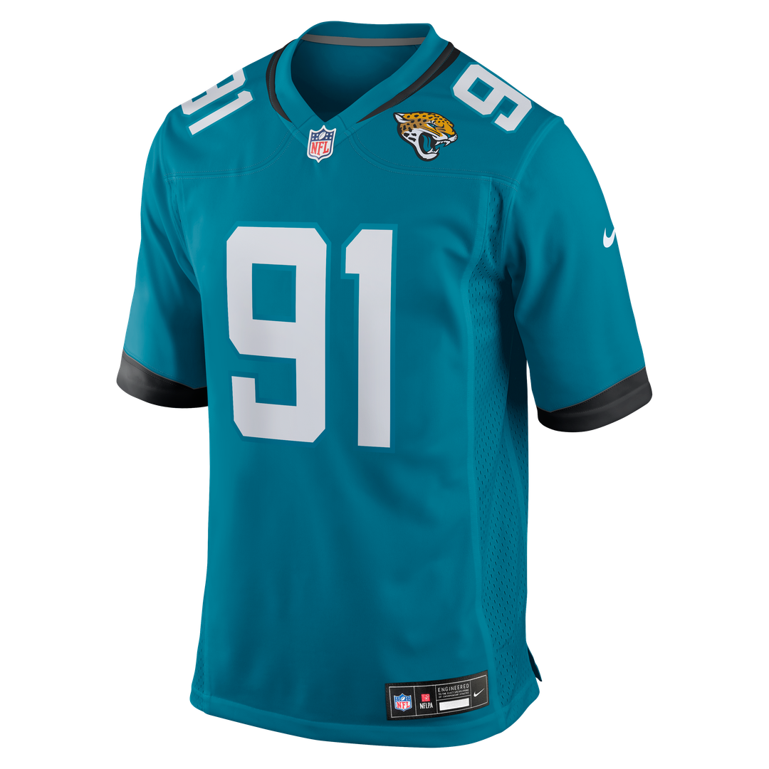 Jacksonville Jaguars Arik Armstead Nike Teal Game Jersey product image 2