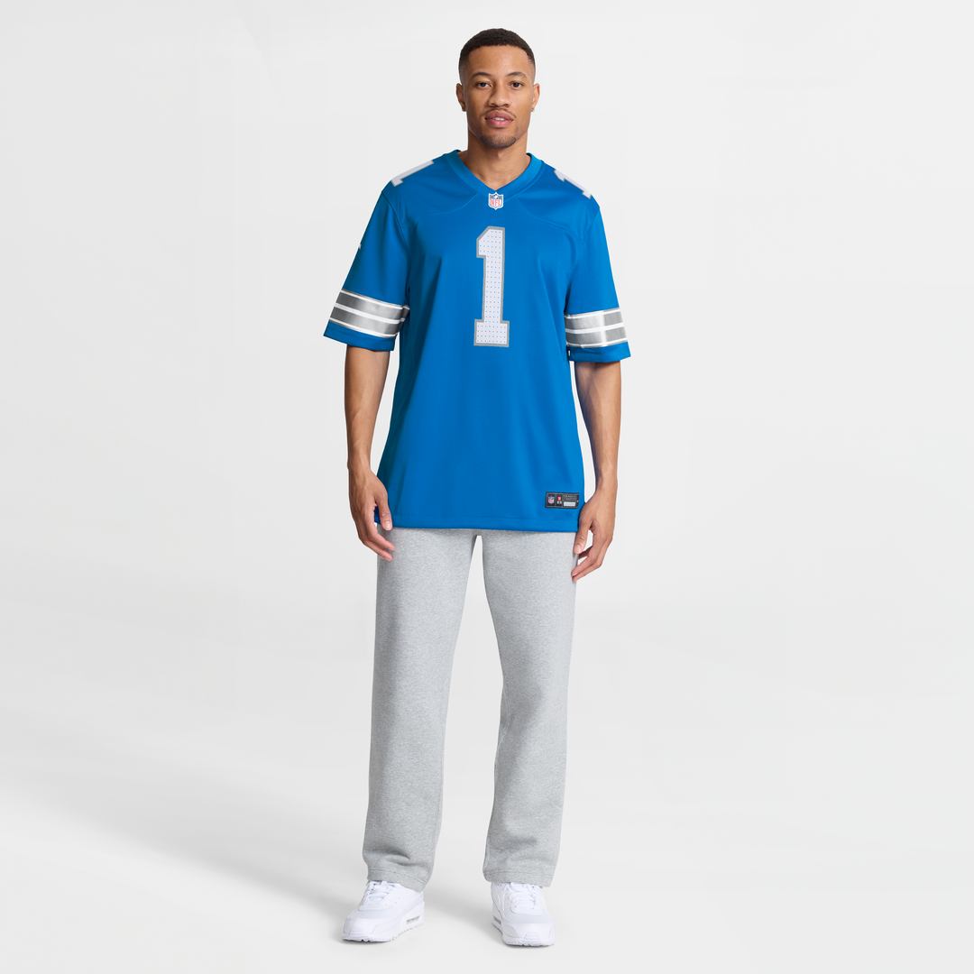 Detroit Lions Number 1 Groom Nike Blue Game Jersey product image 7