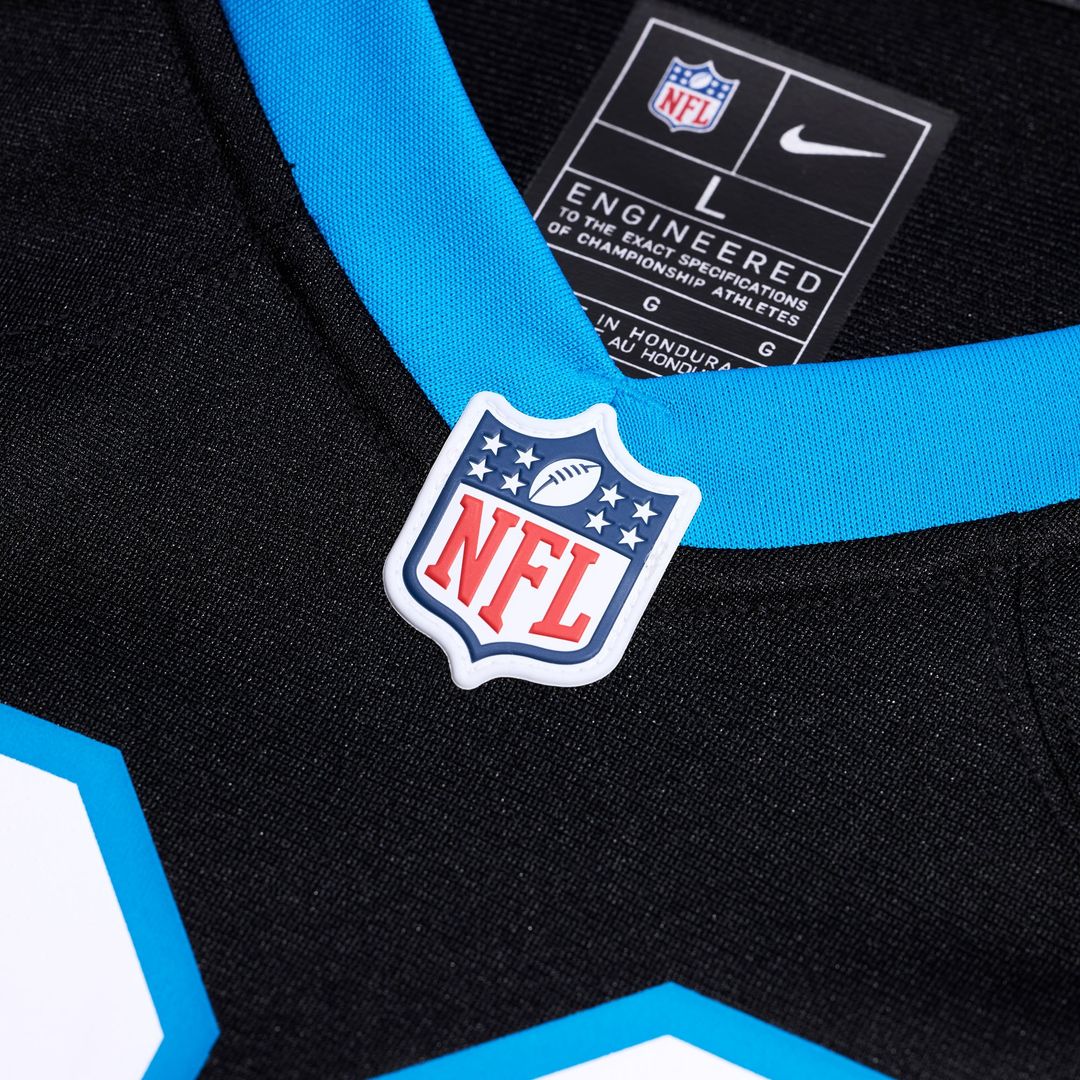 Carolina Panthers Mitchell Evans Nike Black Game Jersey product image 4