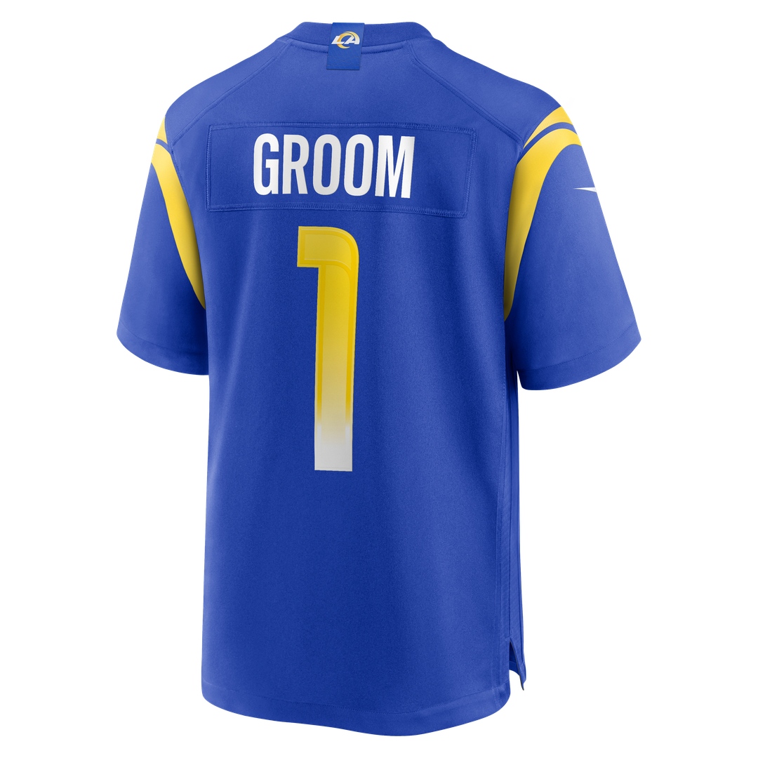 Los Angeles Rams Number 1 Groom Nike Royal Game Jersey product image 3