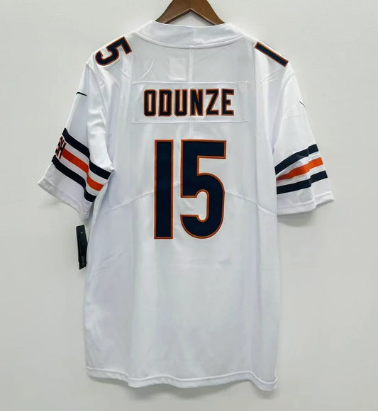 Rome Odunze Chicago Bears official Nike NFL Jersey product image 1, provided for visual reference and product detail review