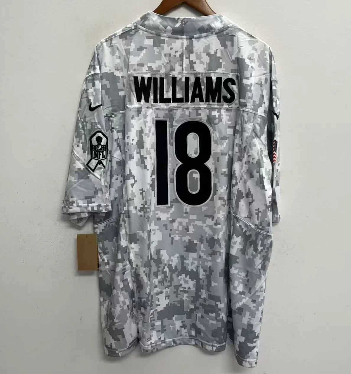 Caleb Williams Chicago Bears 2024 military salute to service Jersey Nike product image 2, provided for visual reference and
