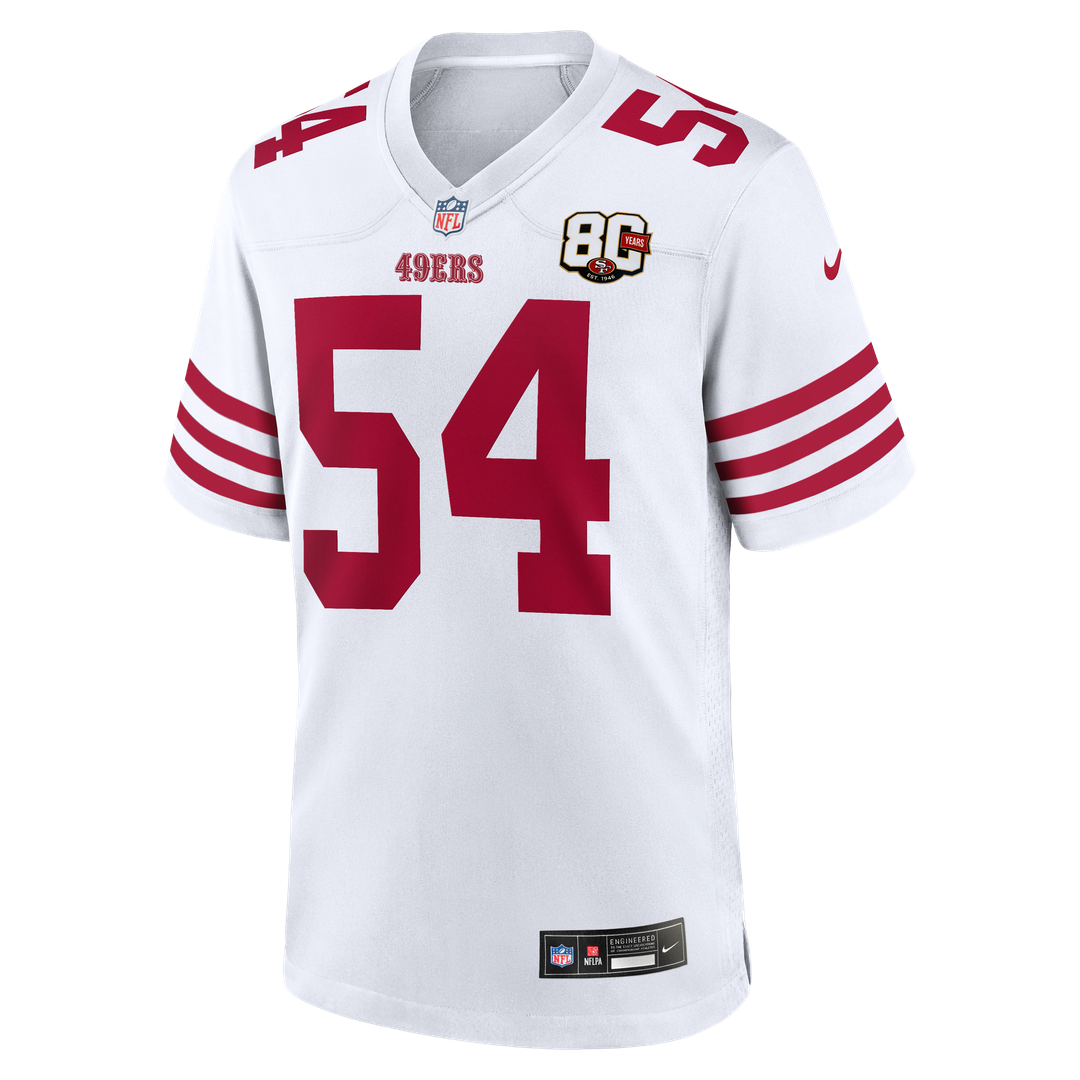 San Francisco 49ers Fred Warner Nike White 80th Anniversary product image 2